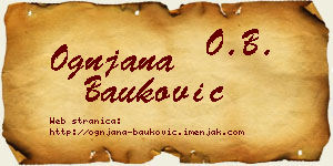 Ognjana Bauković vizit kartica
